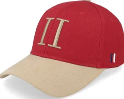 Baseball Cap Suede Ii Burnt Red/Dark Sand Adjustable - Les Deux