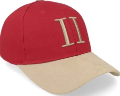 Baseball Cap Suede Ii Burnt Red/Dark Sand Adjustable - Les Deux