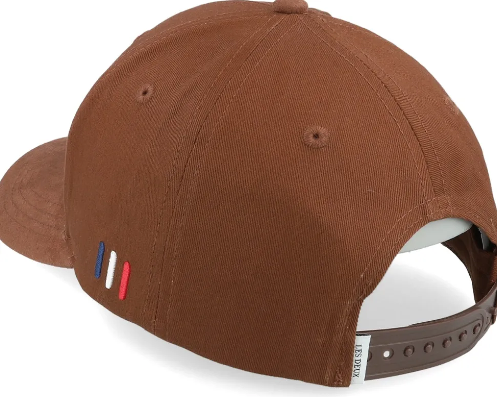 Baseball Cap Suede Ii Caramel Brown/Light Ivory Adjustable - Les Deux