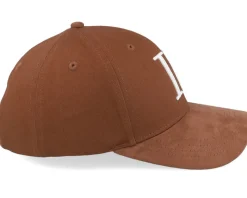 Baseball Cap Suede Ii Caramel Brown/Light Ivory Adjustable - Les Deux