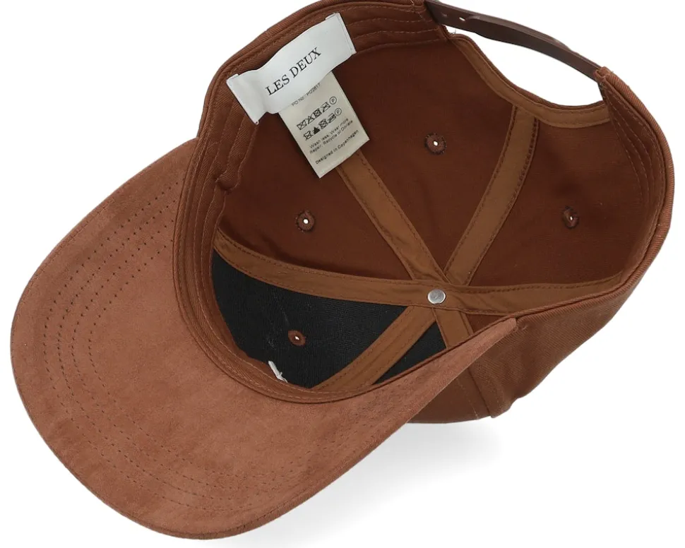 Baseball Cap Suede Ii Caramel Brown/Light Ivory Adjustable - Les Deux