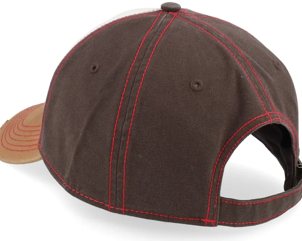 Baseball Cap Vintage Distressed Beige Leaves Adjustable - Stetson