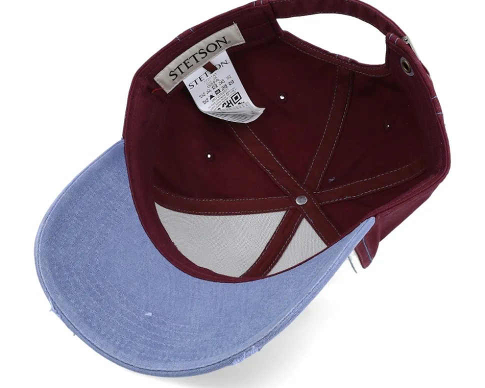 Baseball Cap Vintage Distressed Red/Blue Adjustable - Stetson
