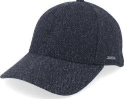Baseball Cap Wool Herringbone Black Fitted - Stetson