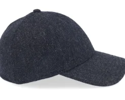 Baseball Cap Wool Herringbone Black Fitted - Stetson