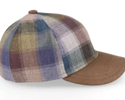 Baseball Silk Brown Check Fitted - MJM Hats
