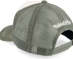 Baseball White/Olive A-Frame Trucker - Mitchell & Ness