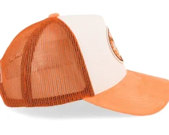 Baseball White/Orange A-Frame Trucker - Mitchell & Ness