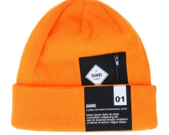 Basic Beanie Lorem Pocket Orange Cuff - Djinns