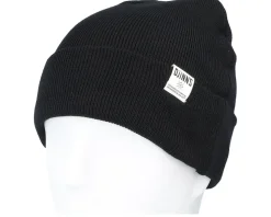 Basic Beanie Recycled Yarn Black Cuff - Djinns