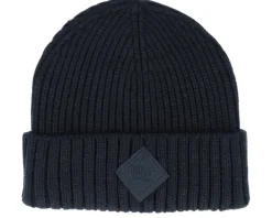 Basic Beanie Rubber Rib Black Cuff - Djinns