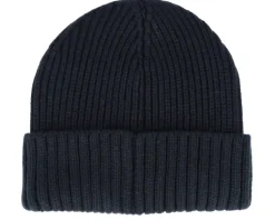 Basic Beanie Rubber Rib Black Cuff - Djinns
