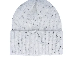 Basic Beanie Spotted Knit-Off White/Black Cuff - Djinns