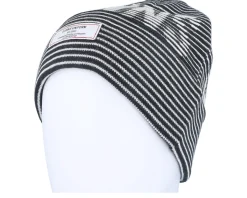 Basic Beanie Stripeshadow Black/White Cuff - Djinns