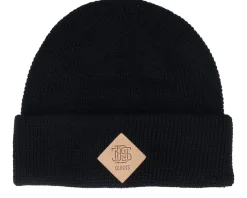 Basic Beanie Waffle Waffle Black Cuff - Djinns