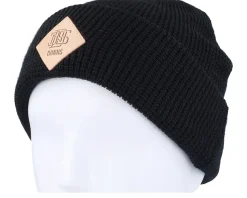 Basic Beanie Waffle Waffle Black Cuff - Djinns