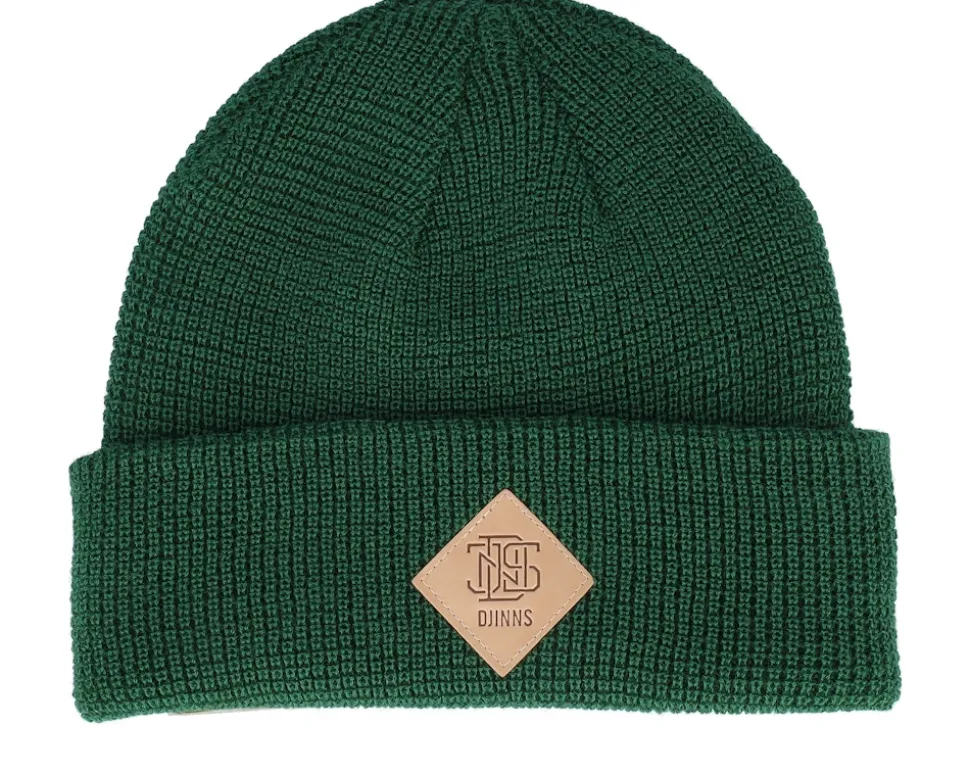 Basic Beanie Waffle Waffle Green Cuff - Djinns