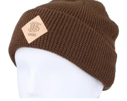 Basic Beanie Waffle Waffle Brown Cuff - Djinns