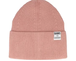 Basic Beanie Wooly Knit Soft Pink Cuff - Djinns