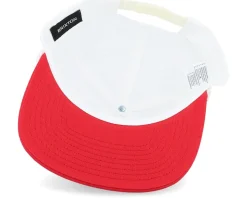 Bass Brains Swim High Profile White/Red Snapback - Brixton