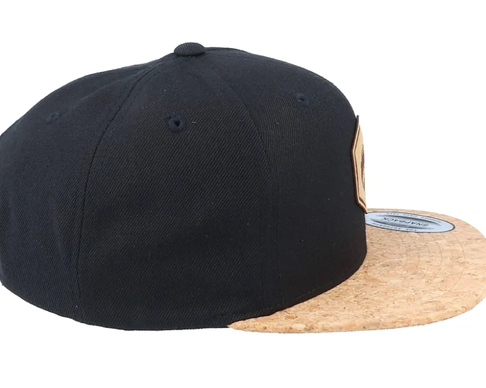 Bass Fish Patch Black/Cork Snapback - Skillfish