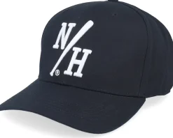 Batter Curved Brim Cap Black/White Adjustable - Northern Hooligans