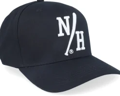 Batter Curved Brim Cap Black/White Adjustable - Northern Hooligans