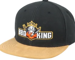 Bbq King Black/Tan Suede Snapback - Iconic