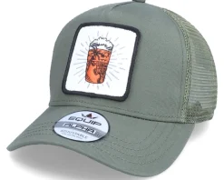 Beach Beer Sunshine Patch Olive Trucker - Iconic
