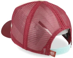 Beach Day Offwhite/Burgundy A-Frame Trucker - Coastal