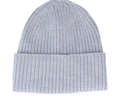 Beanie 100% Merino Wool Grey Cuff - MJM Hats