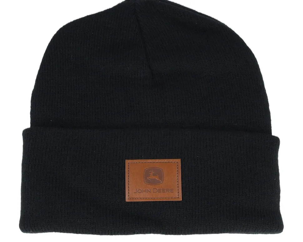 Beanie Black Cuff - John Deere