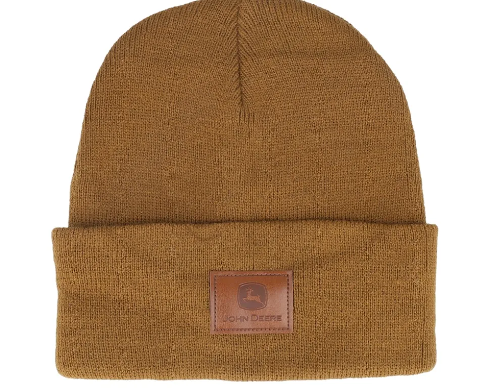 Beanie Coyote Brown Cuff - John Deere