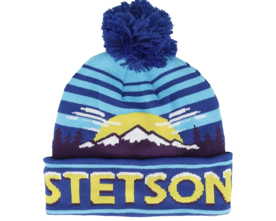 Beanie Freestyle Blue Shades Pom - Stetson