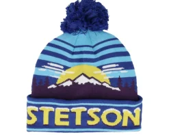 Beanie Freestyle Blue Shades Pom - Stetson