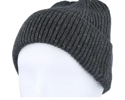 Beanie Hemavan Wool Dark Grey Melange Cuff - Dedicated