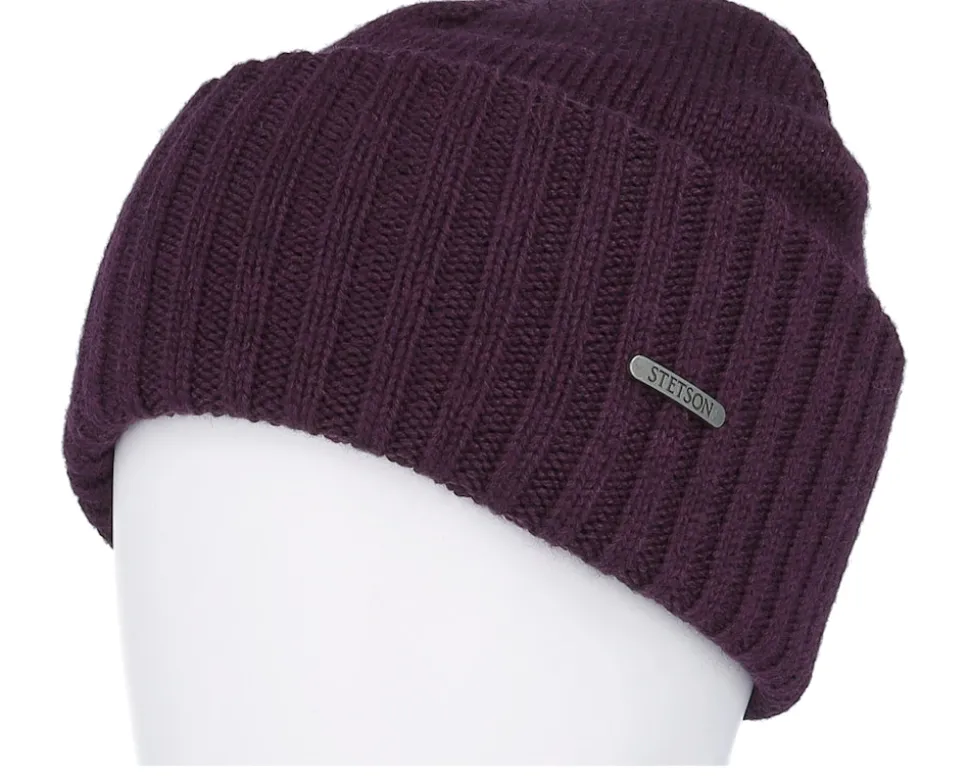Beanie Merino Plum Cuff - Stetson
