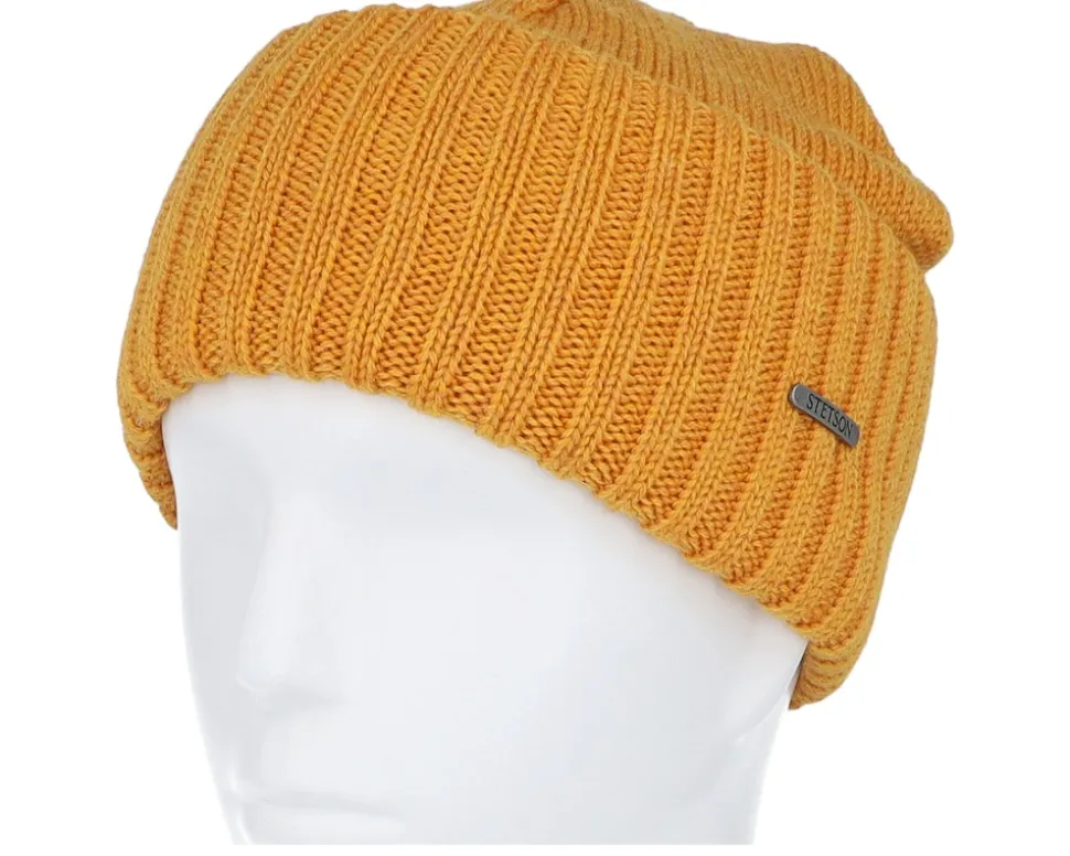 Beanie Merino Yellow Cuff - Stetson