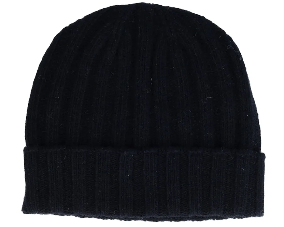 Beanie Soft Rec Cashmere/Wool Black Cuff - MJM Hats