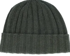 Beanie Soft Rec Cashmere/Wool Green Cuff - MJM Hats