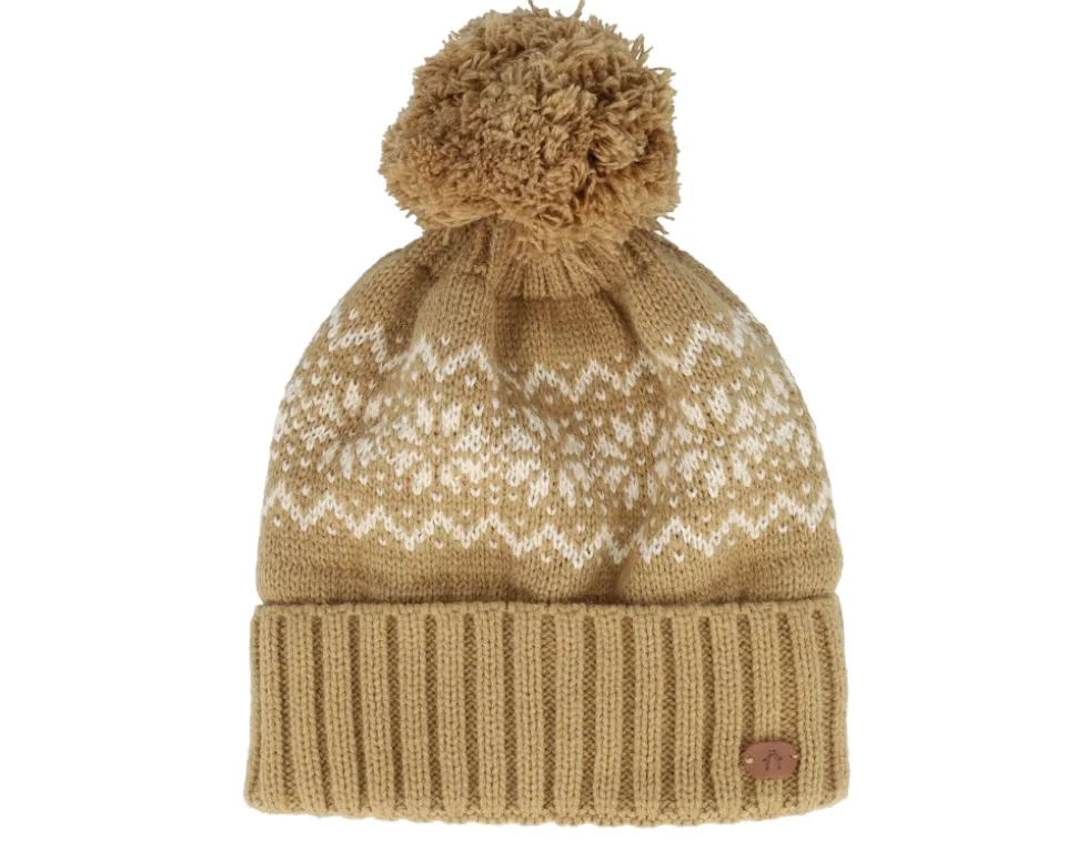 Beanie Spritz Beige Pol Pom - Cabaïa