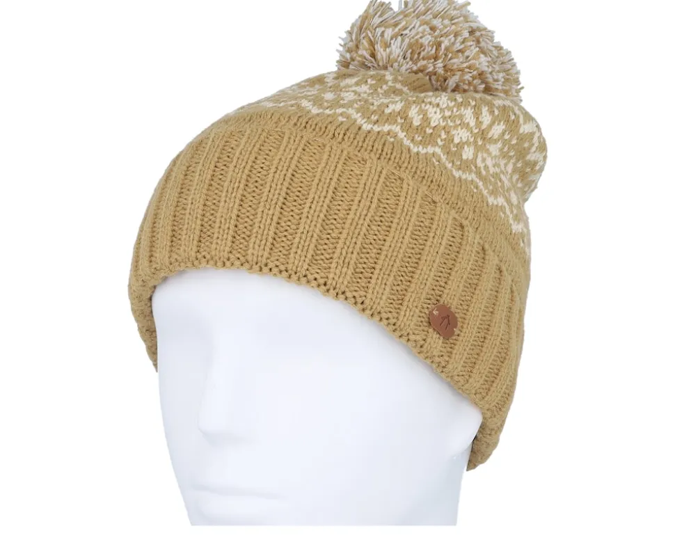 Beanie Spritz Beige Pol Pom - Cabaïa