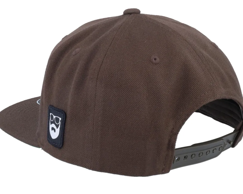 Bear Cap Man Classic Dark Brown Snapback - Bearded Man