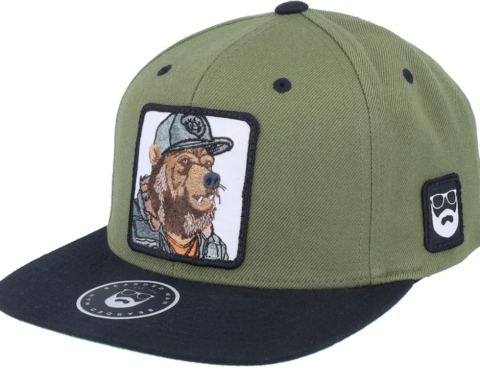 Bear Cap Man Classic Dark Brown Snapback - Bearded Man
