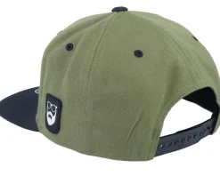 Bear Cap Man Olive/Black Snapback - Bearded Man