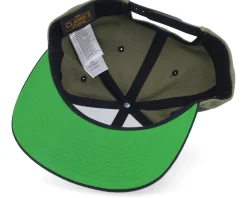 Bear Cap Man Olive/Black Snapback - Bearded Man