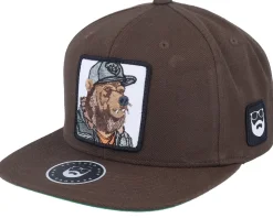 Bear Cap Man Olive/Black Snapback - Bearded Man
