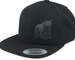 Bear Engraved Black Snapback - Wild Spirit
