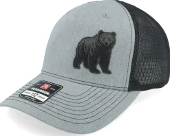 Bear Engraved 112fp Split Heather Grey/Black Trucker - Wild Spirit