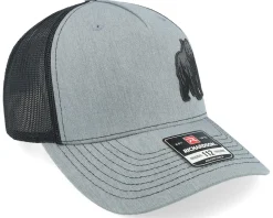 Bear Engraved 112fp Split Heather Grey/Black Trucker - Wild Spirit